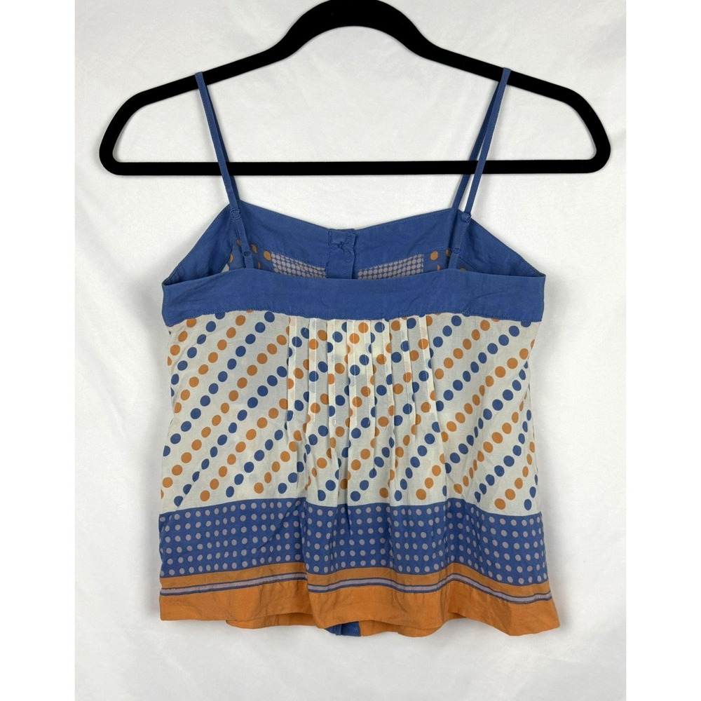Maeve Anthropologie 100% Silk Polka Dot Camisole Button Front Tank Top 00P EUC - Picture 2 of 10